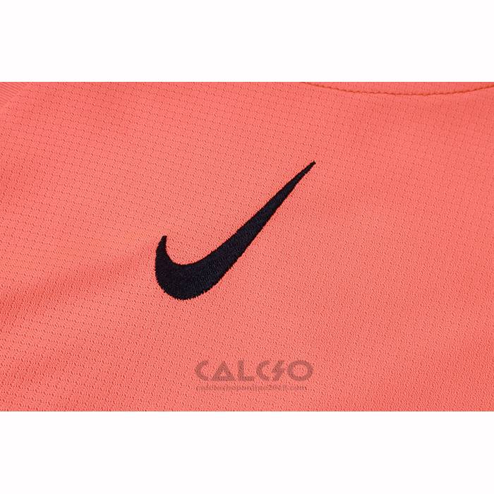 Tuta da Track FC Barcellona Manica Corta 2025-2026 Arancione - Pantaloncini